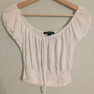 Forever 21 white crop summer shirt blouse